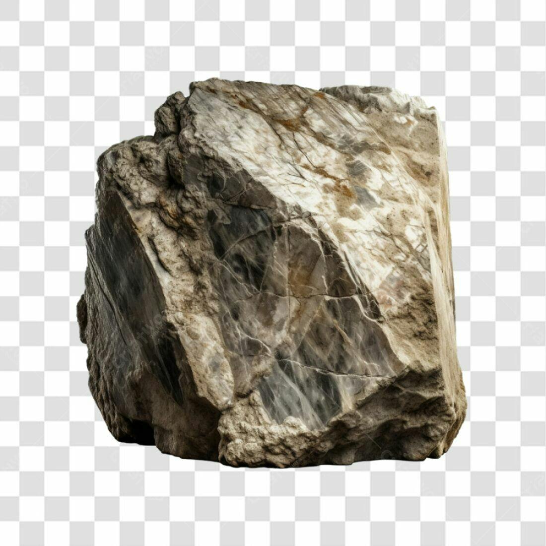 Elemento de Design Pedra Bruta PNG com fundo transparente