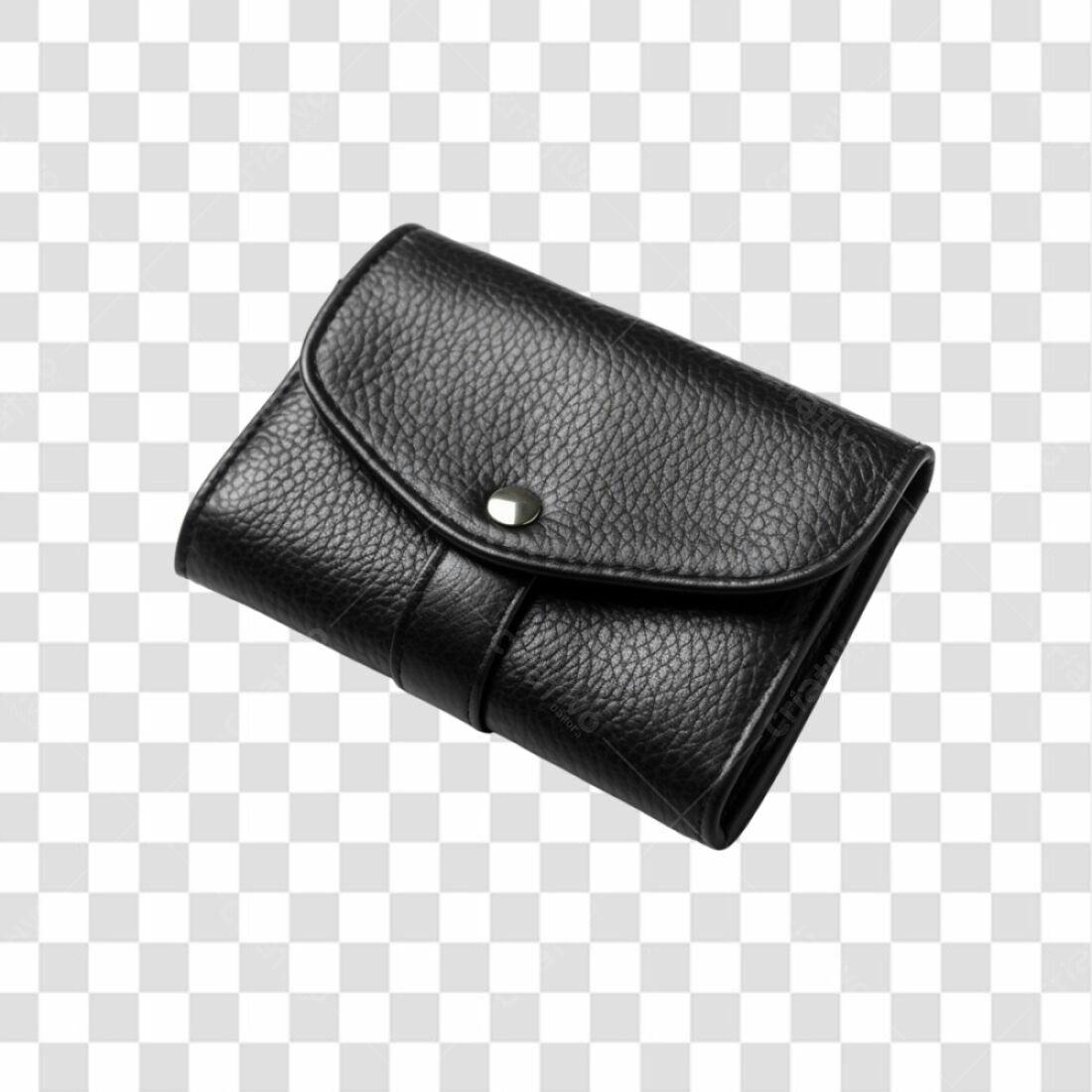 Icone Carteira Couro Preto PNG com fundo transparente
