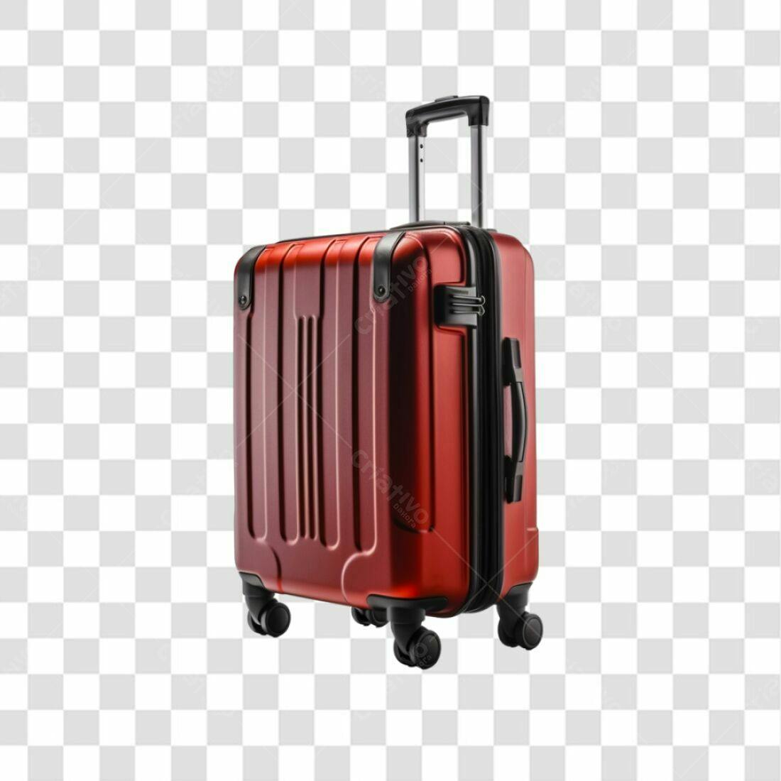 Icone Mala de Viagem Vermelha PNG com fundo transparente