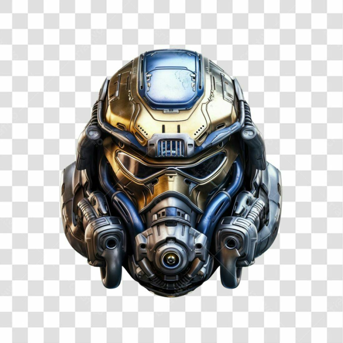 Icone futurista dourado e azul PNG com fundo transparente