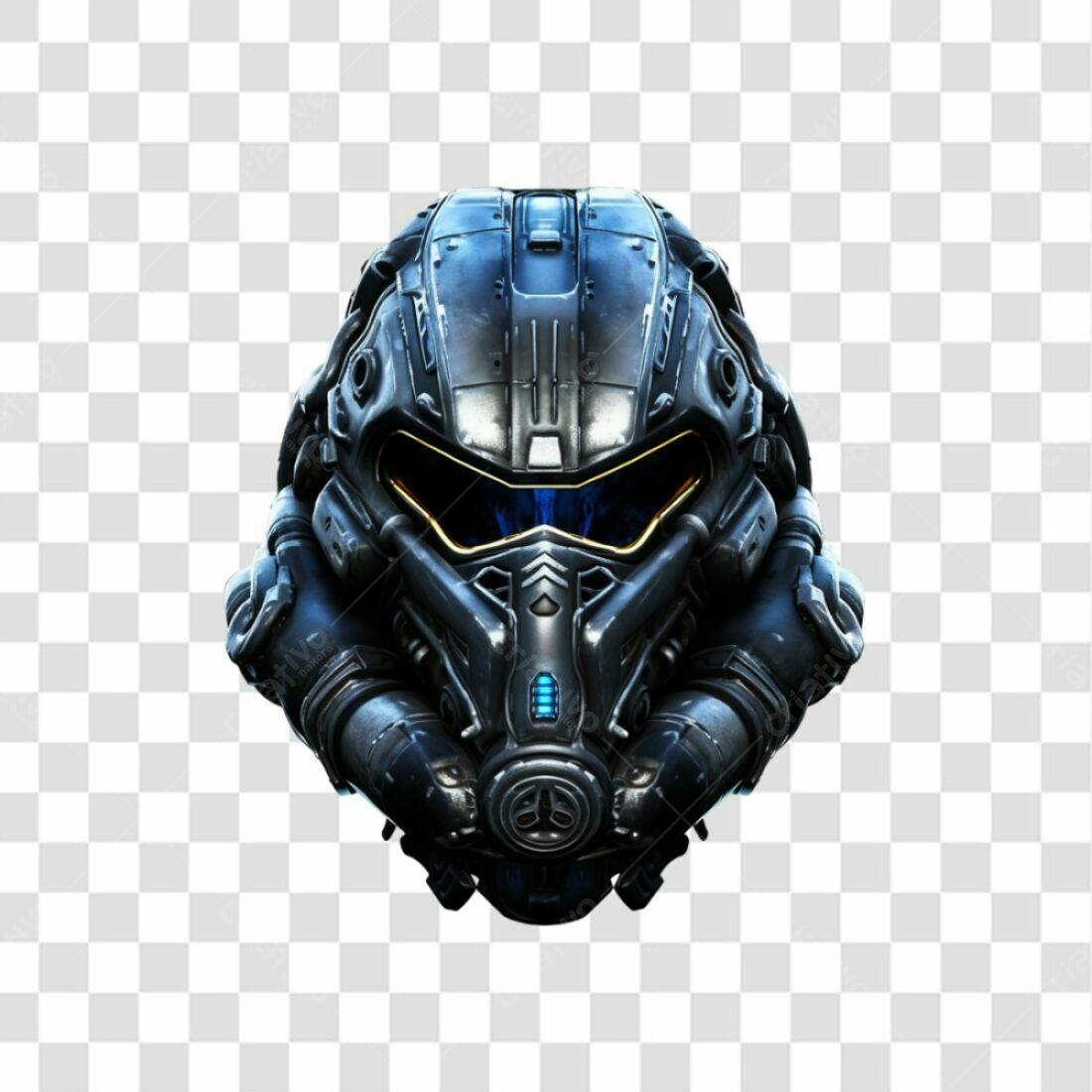 Icone futurista capacete espacial PNG com fundo transparente