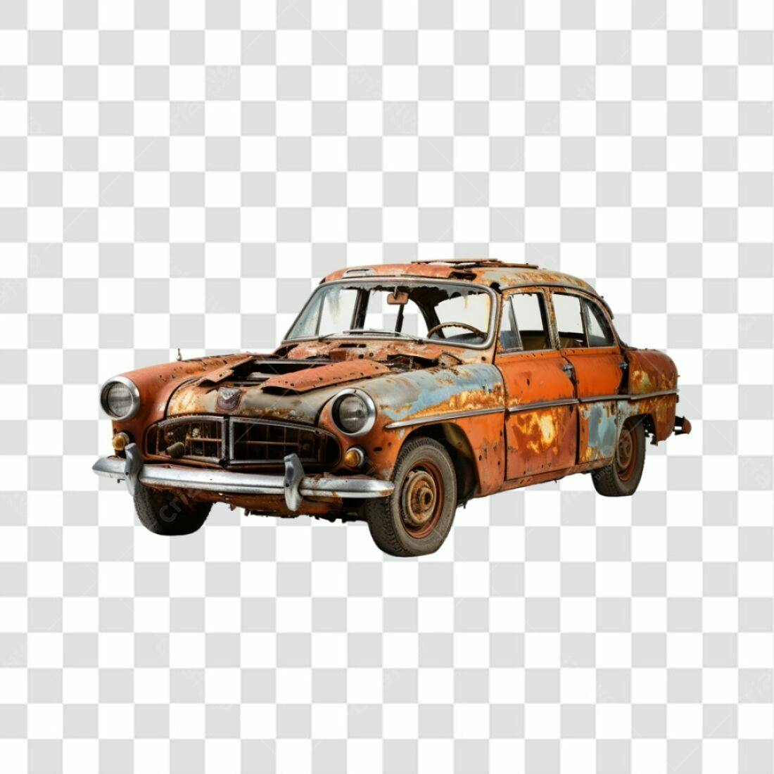 Imagem Carro Velho enferrujado PNG com fundo transparente