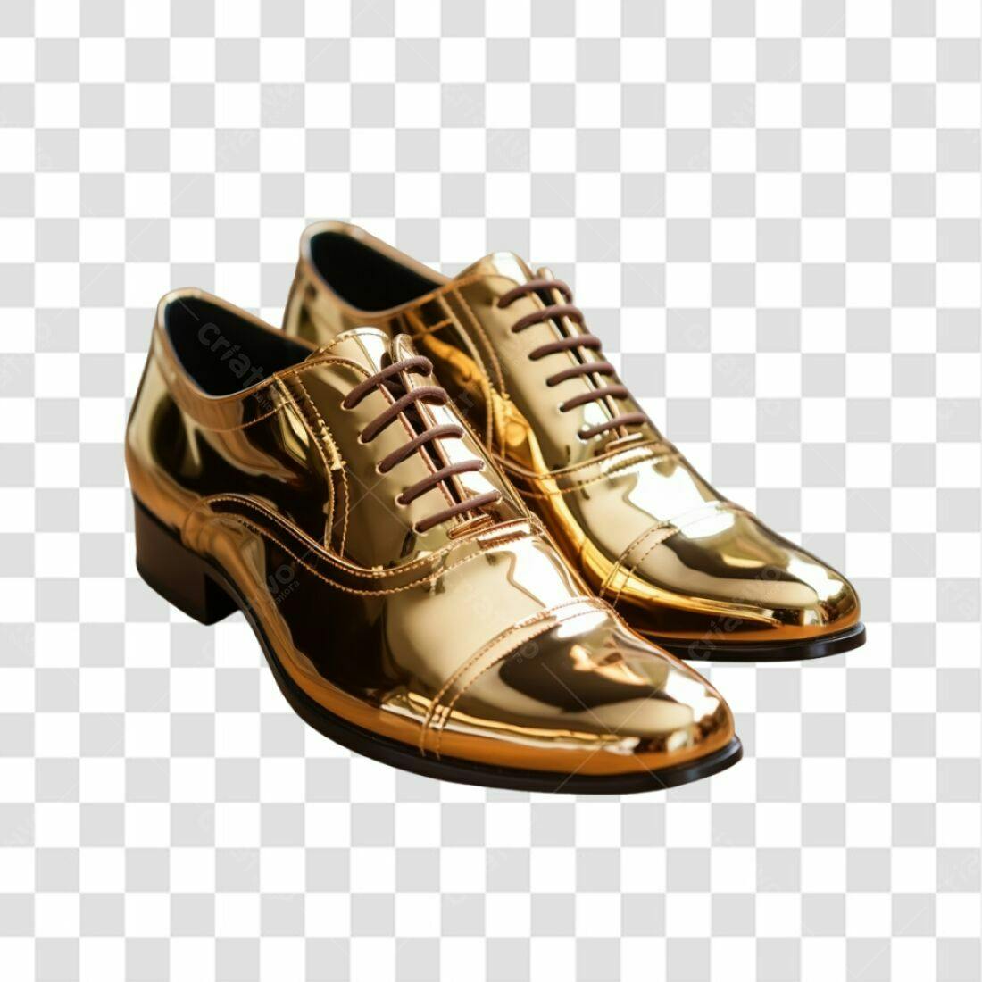 Icone Sapato Dourado PNG com fundo transparente