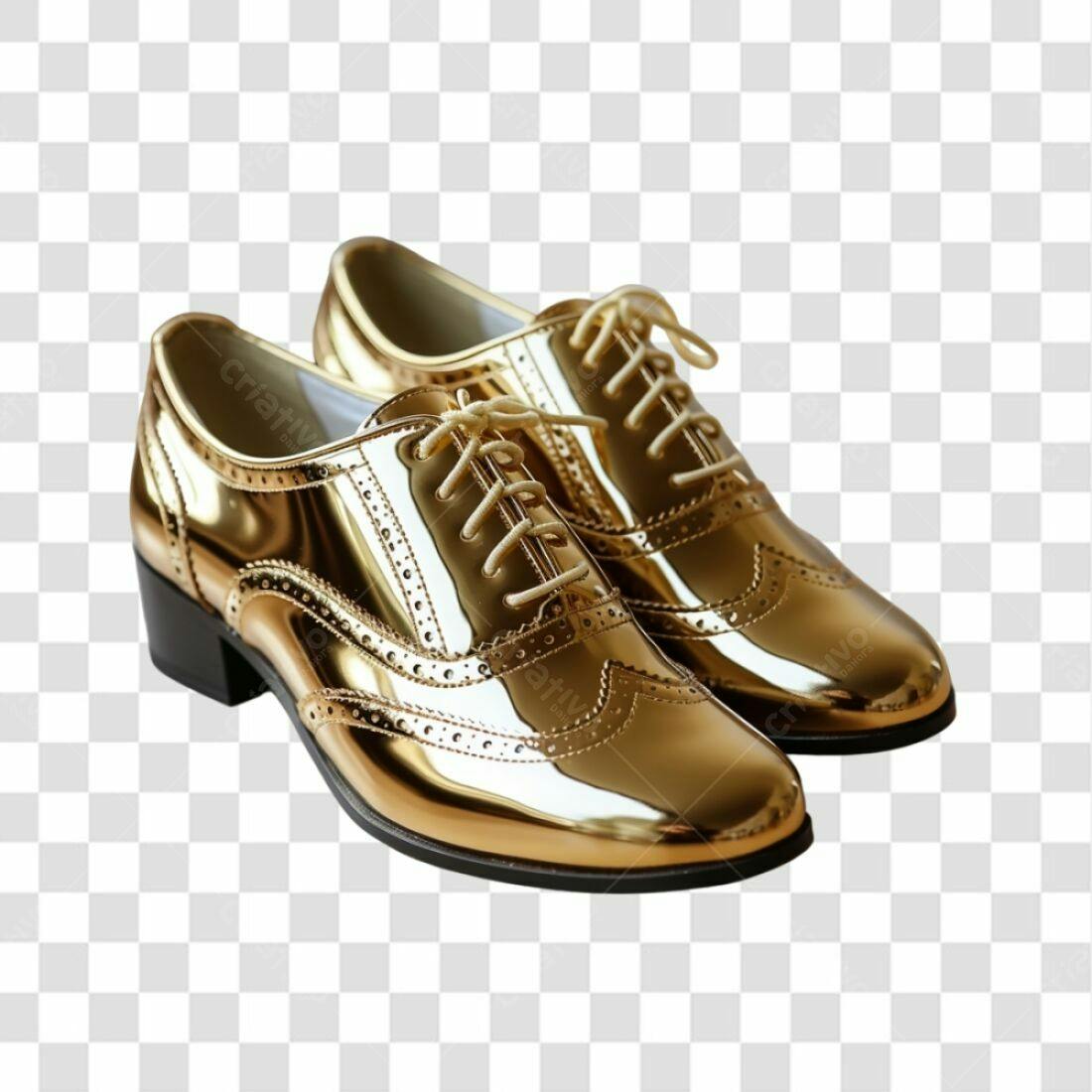 Icone Sapatos Dourados PNG com fundo transparente