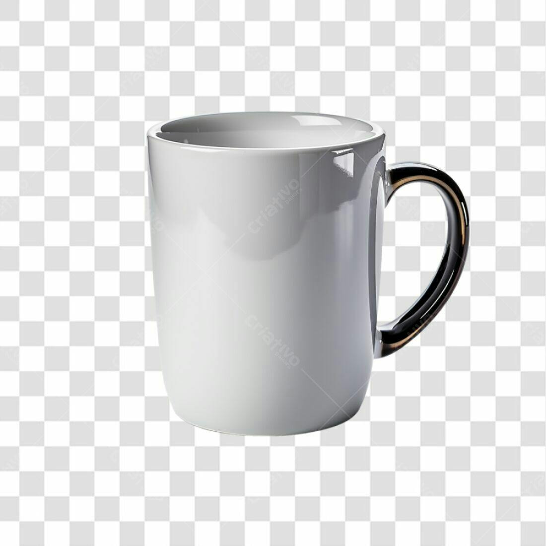 Icone Caneca Branca e Preta PNG com fundo transparente
