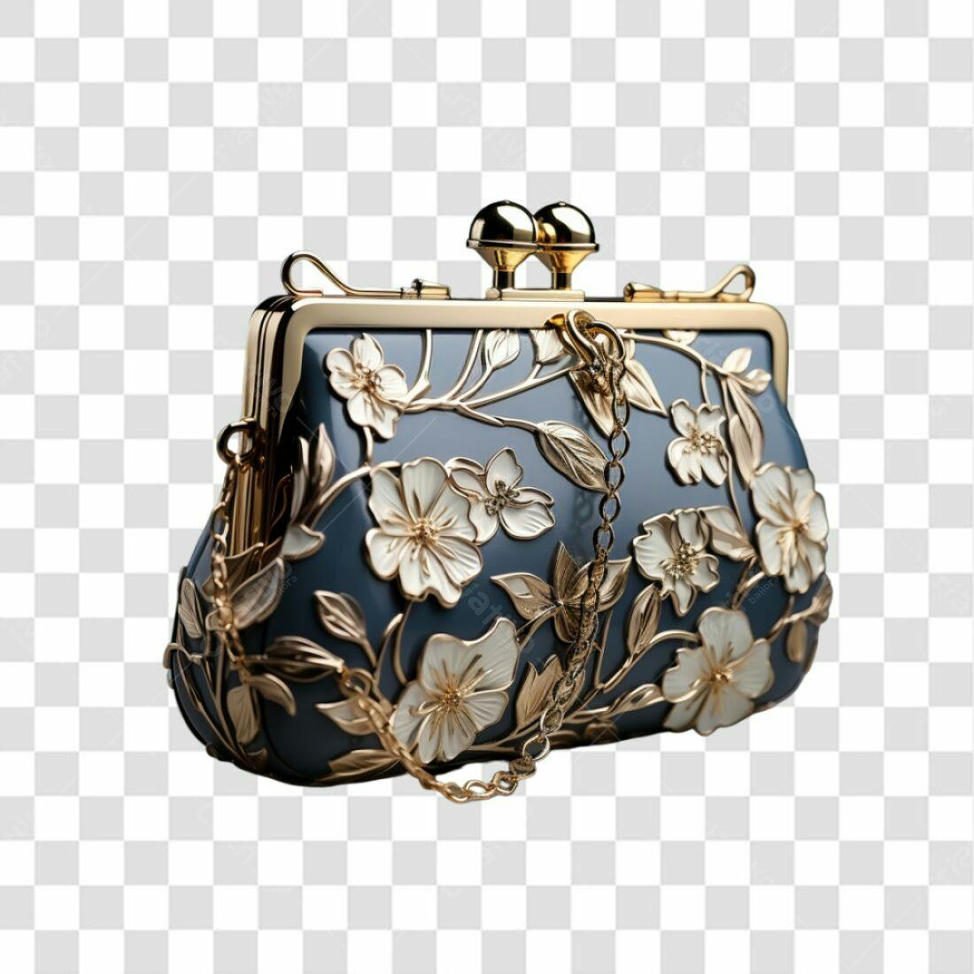 Icone Bolsa Festa Flores PNG com fundo transparente