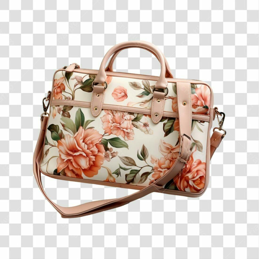 Icone Bolsa Floral PNG com fundo transparente