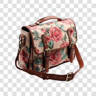 Bolsa feminina florida png transparente