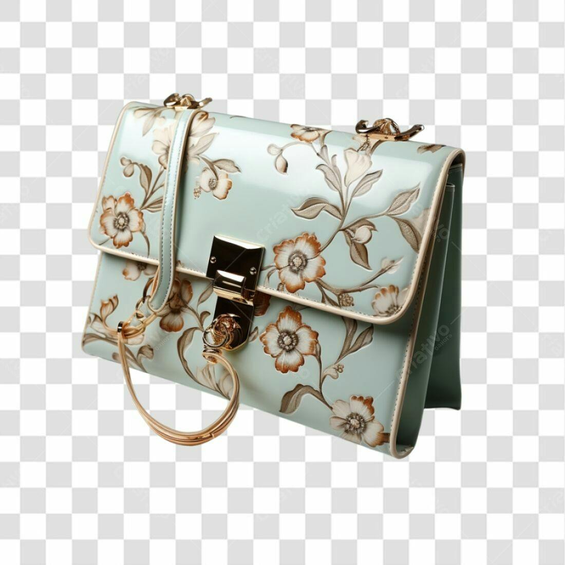 Icone Bolsa Floral PNG com fundo transparente
