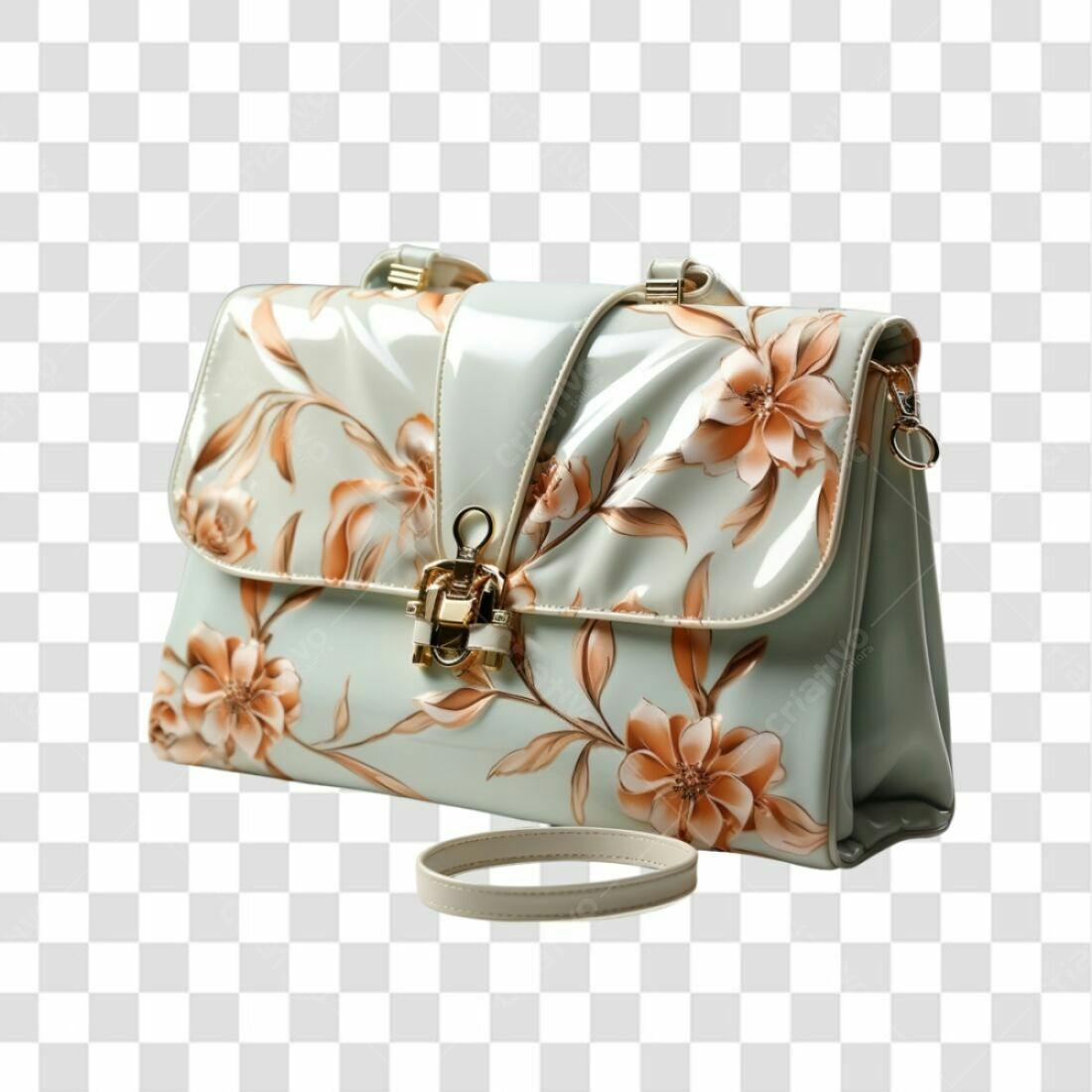Imagem Bolsa feminina Flores PNG com fundo transparente