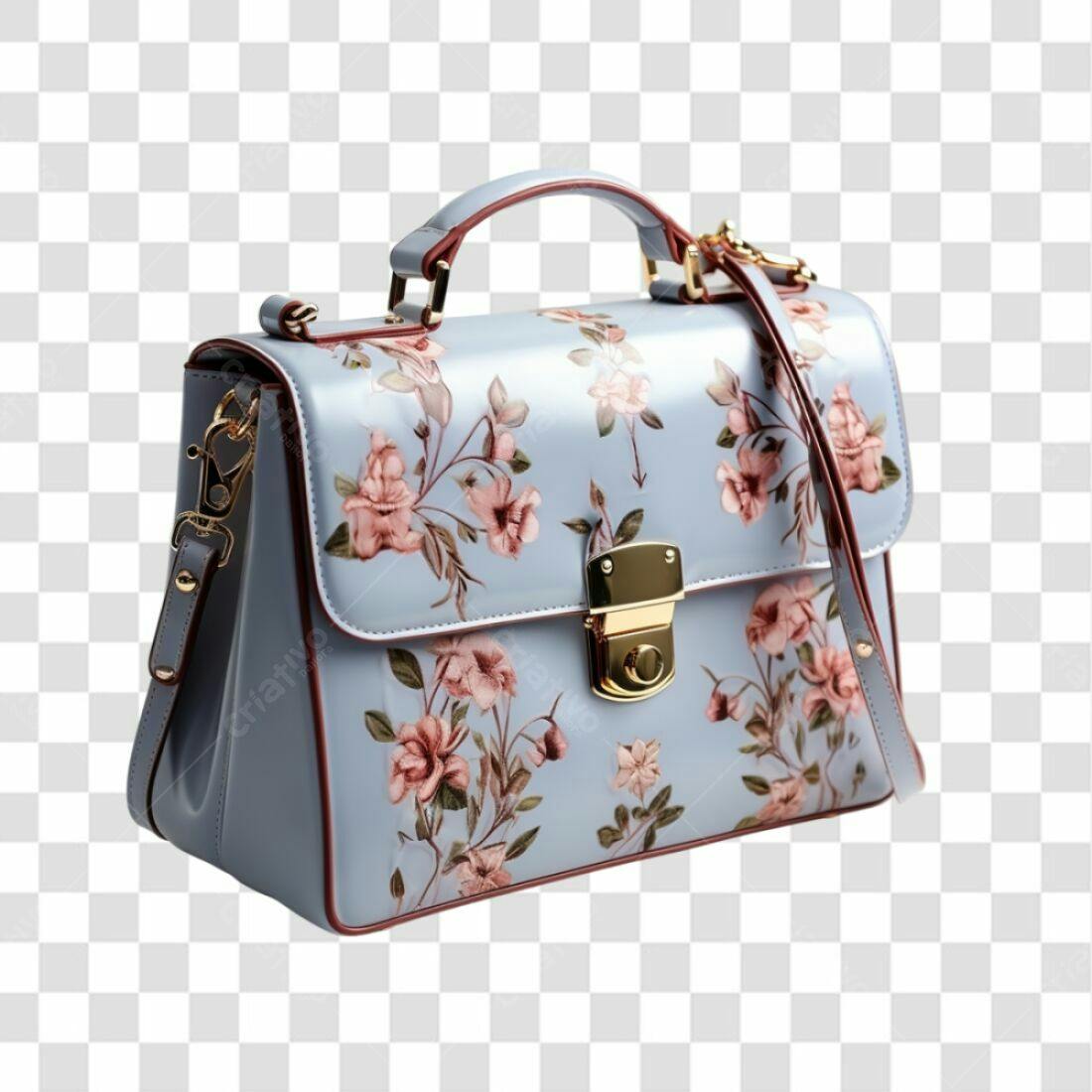 Icone Bolsa Floral PNG com fundo transparente