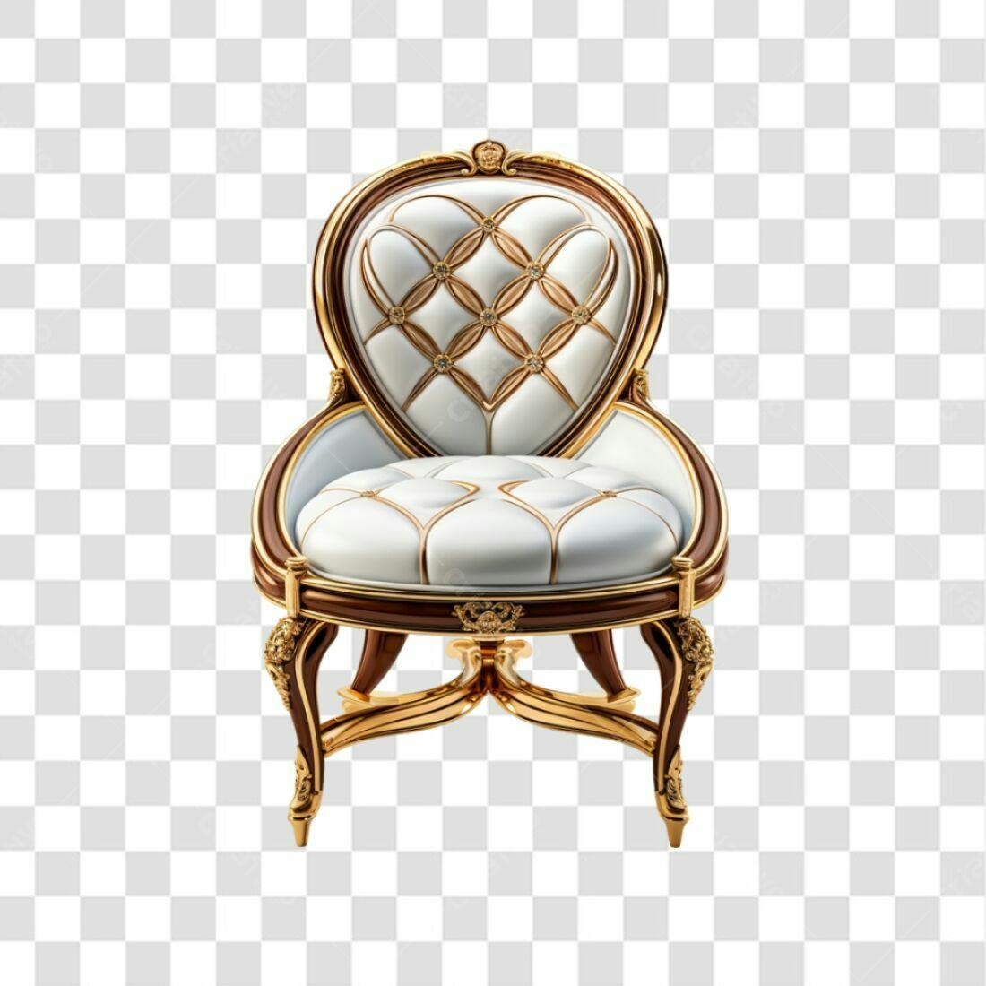 Icone Cadeira Luxo Estilo Francês PNG com fundo transparente