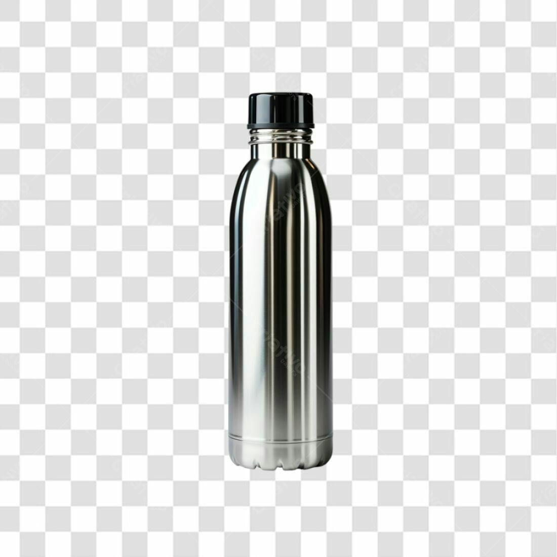 Icone Garrafa Água Metálica PNG com fundo transparente