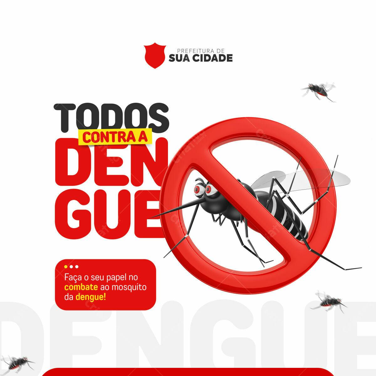 Flyer Contra a Dengue PSD Editável