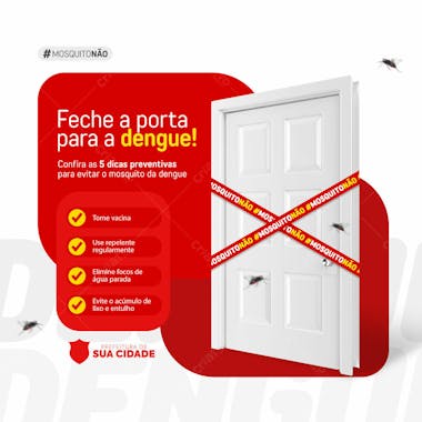 Campanha contra o mosquito da dengue social media