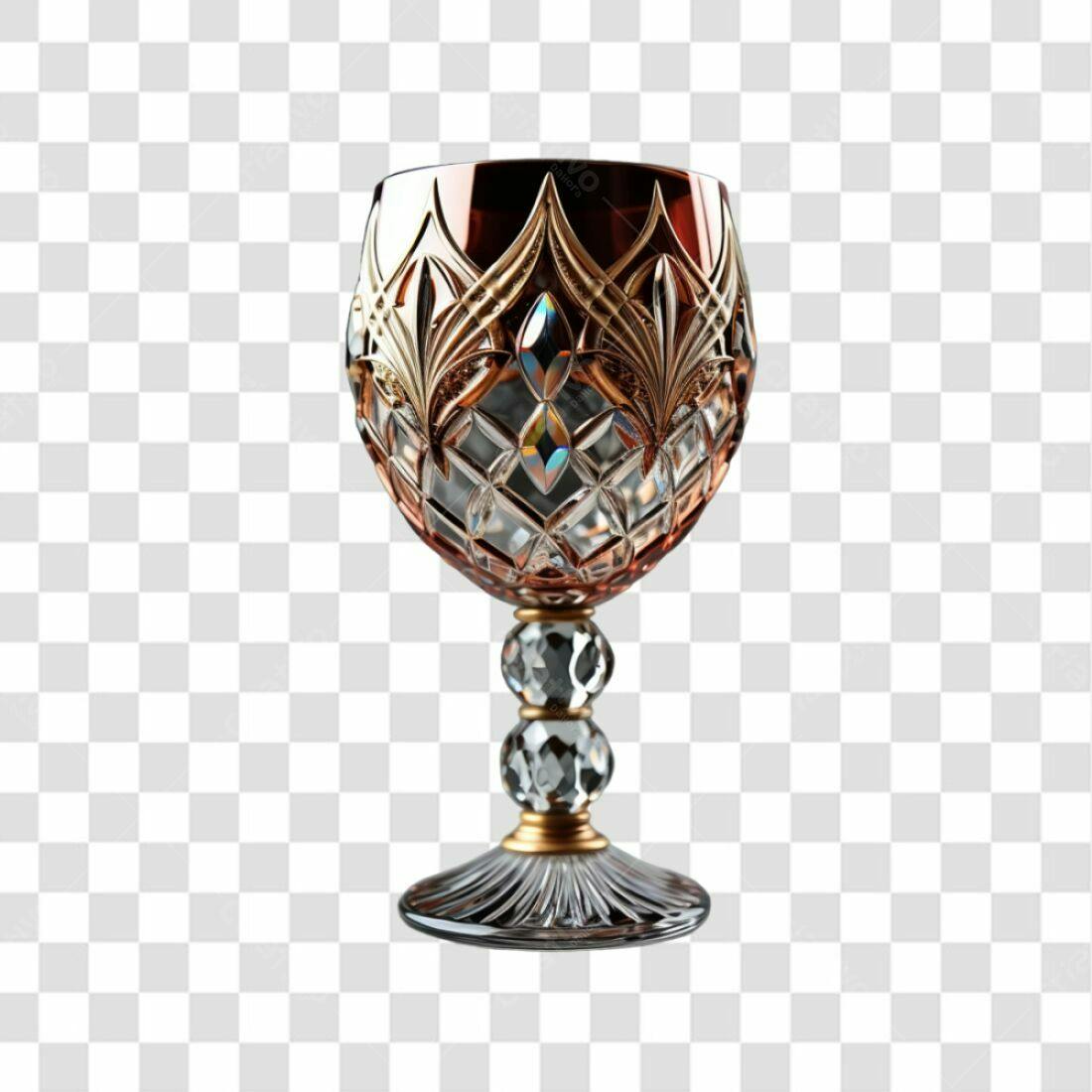 Icone Taça Cristal Luxo PNG com fundo transparente