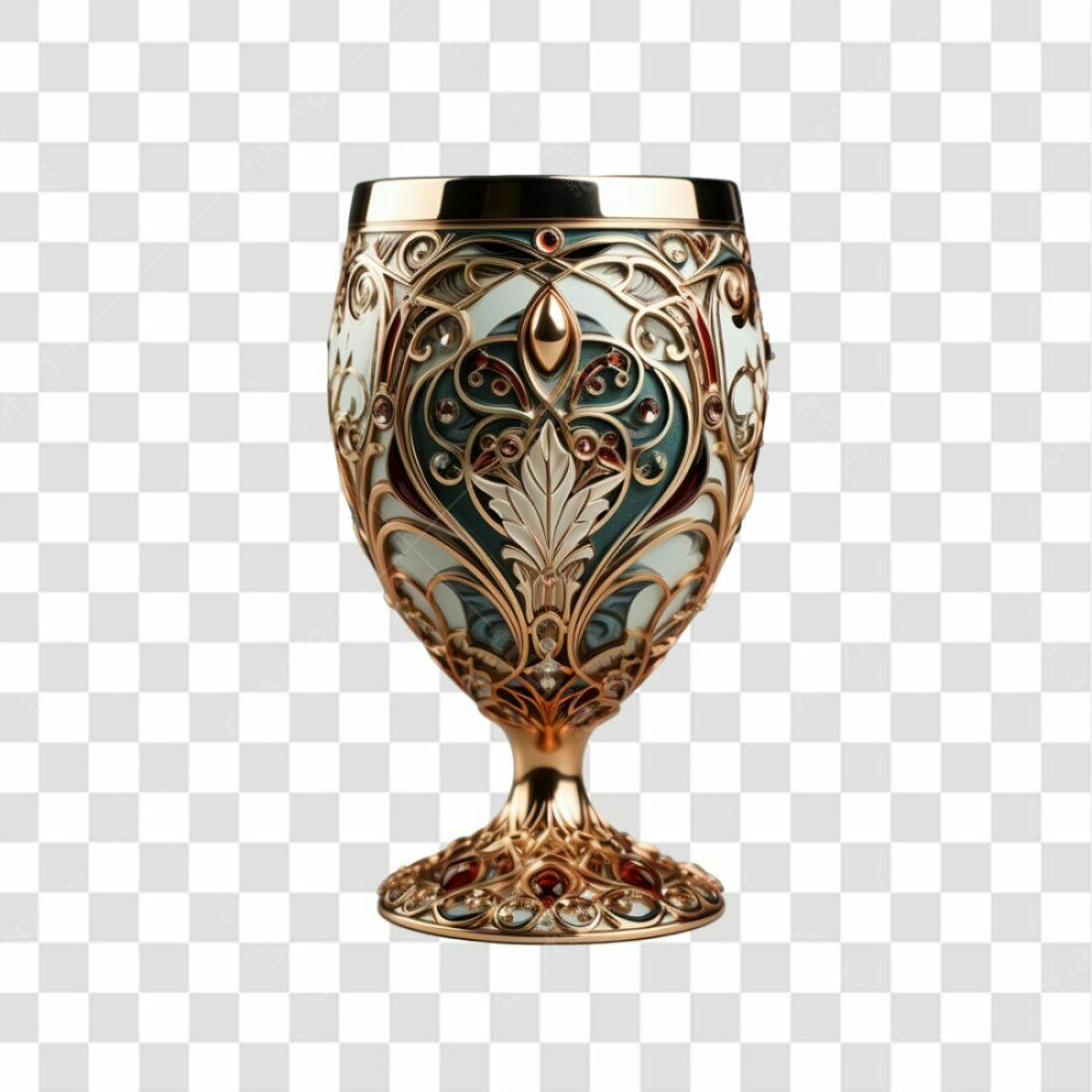 Icone Taça Luxo Dourada PNG com fundo transparente