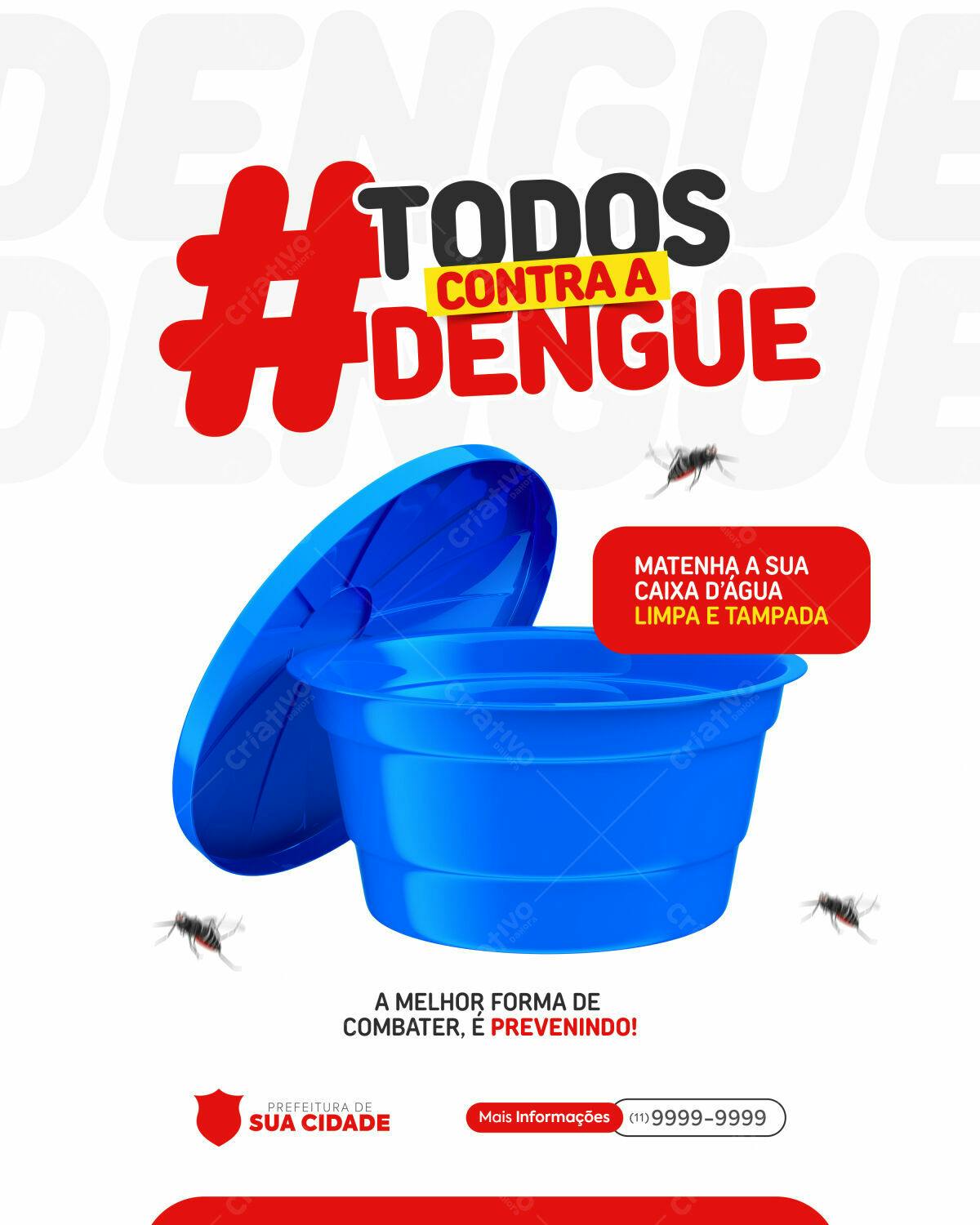 Flyer Combate à Dengue PSD Editável