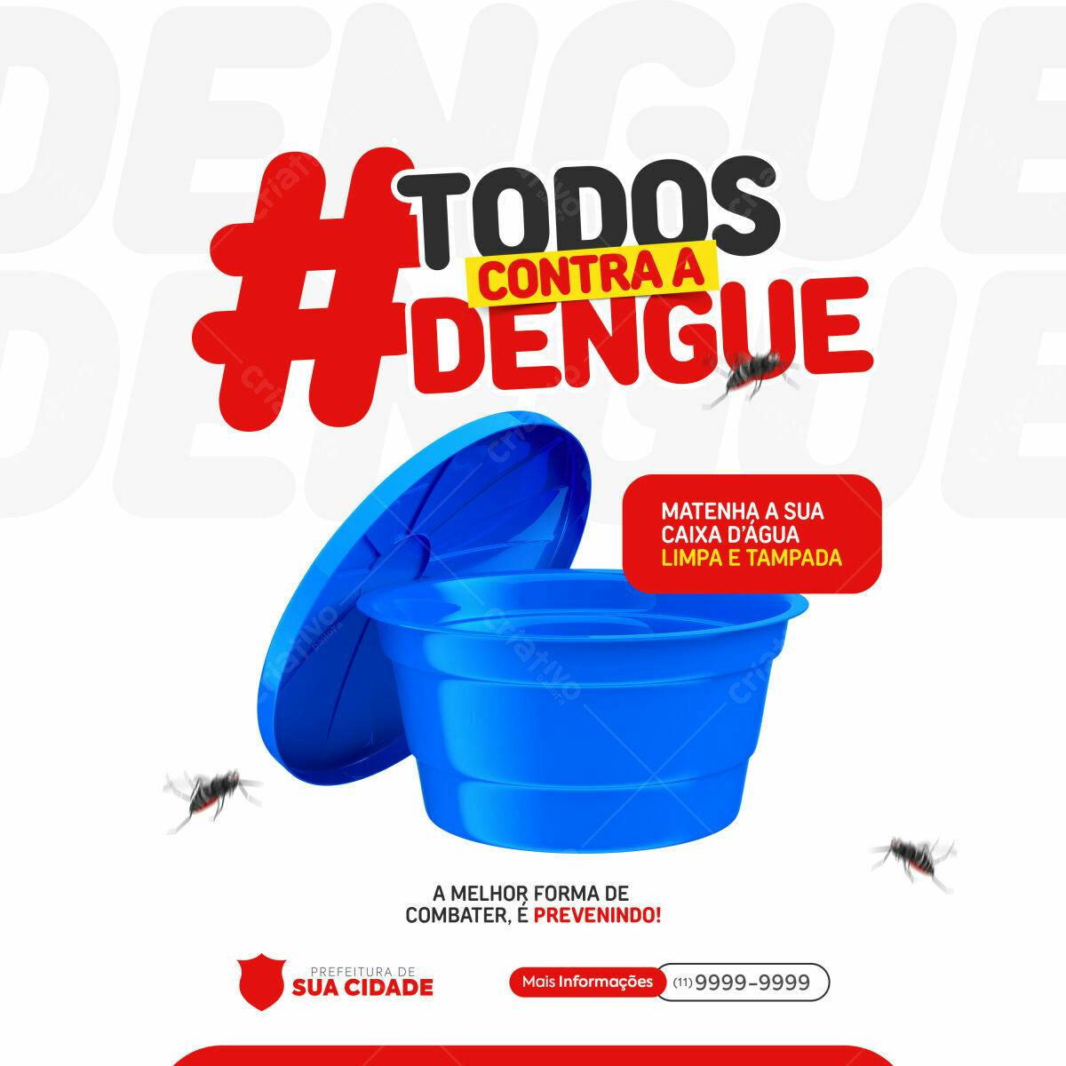Post para Campanha Contra a Dengue PSD Editável