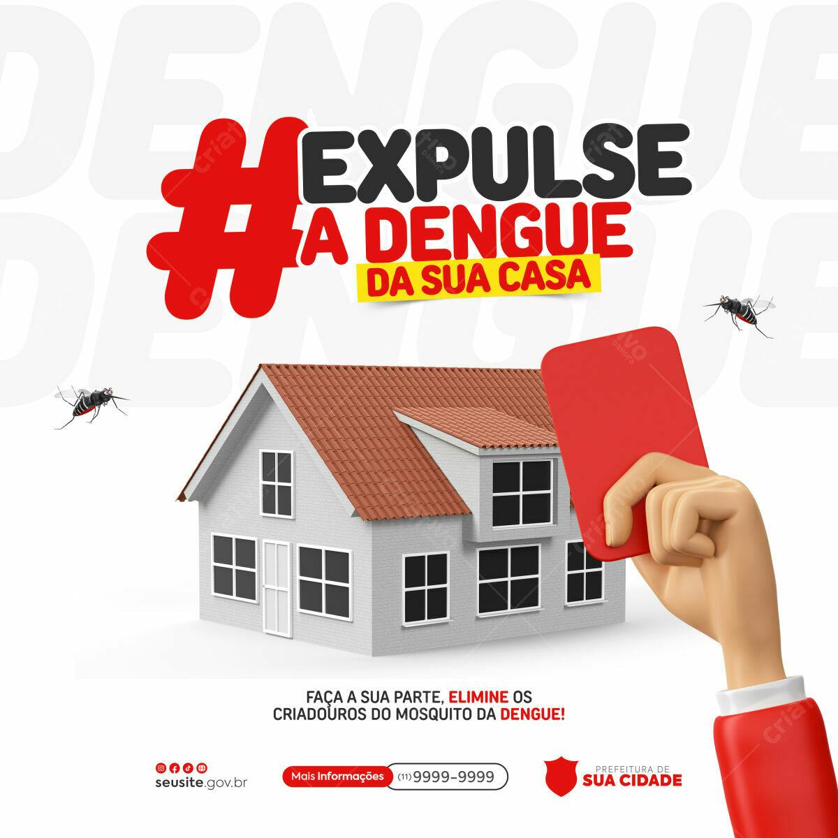 Flyer Combate à Dengue PSD Editável