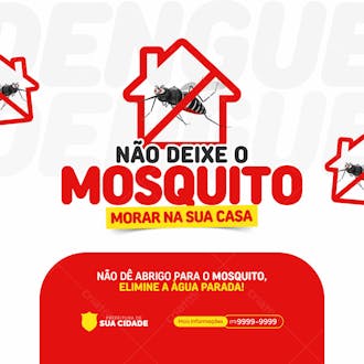 Campanha contra o mosquito da dengue social media