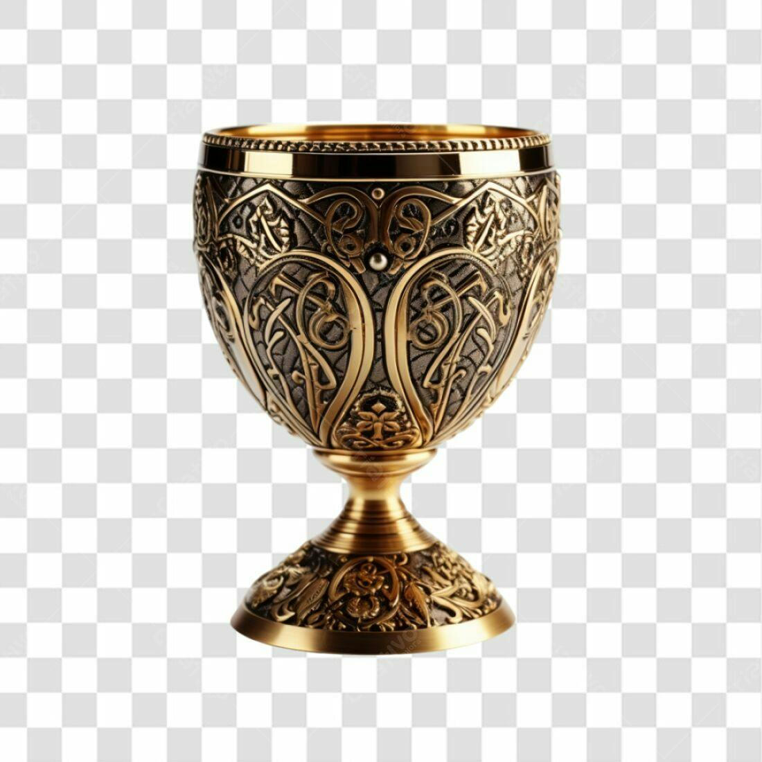Icone Taça Dourada Detalhada PNG com fundo transparente