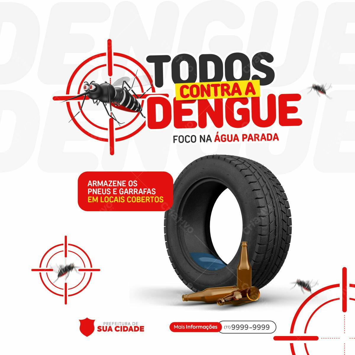 Flyer Combate à Dengue PSD Editável