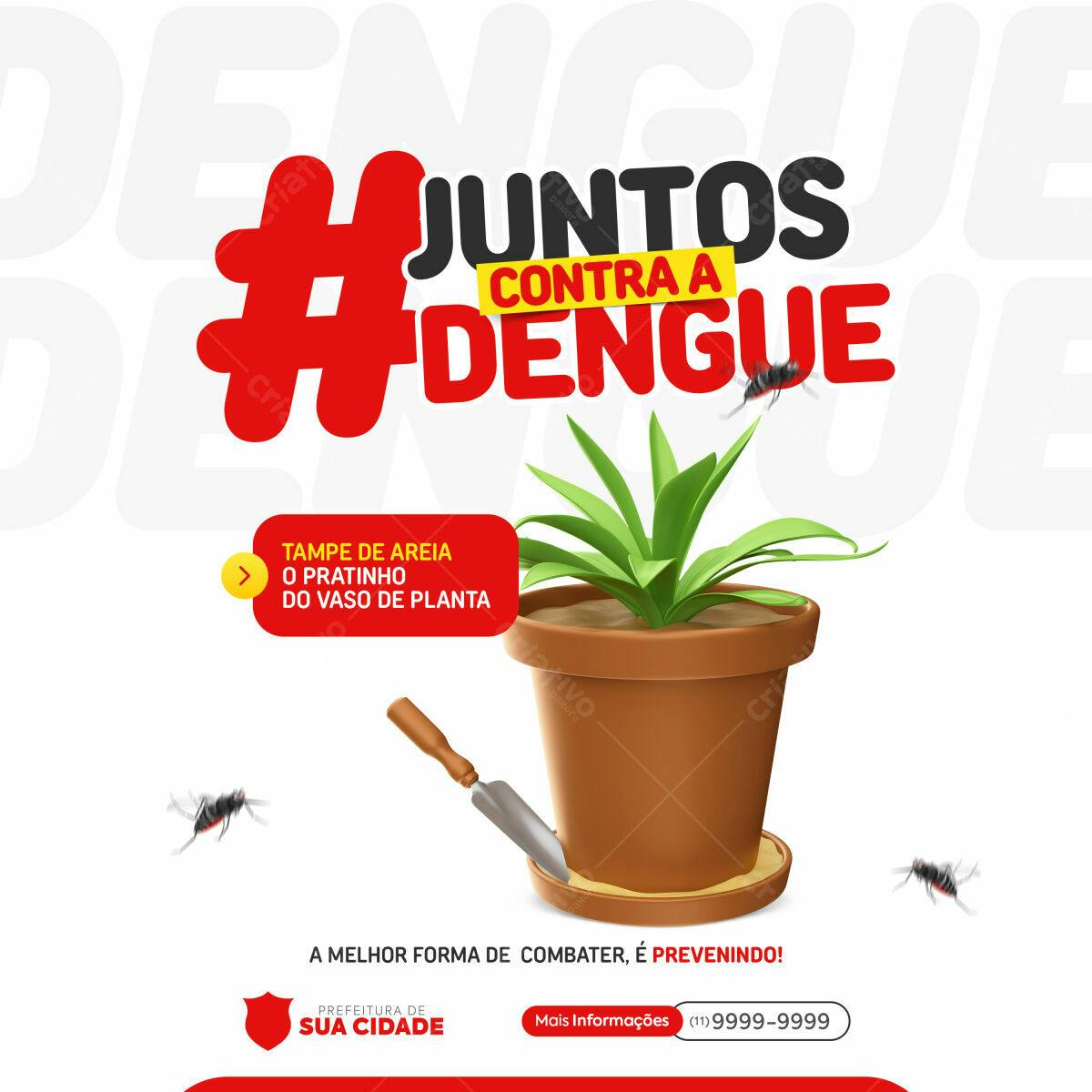 Flyer Contra a Dengue PSD Editável