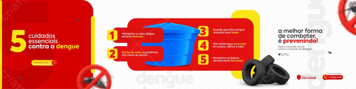 Banner Prevenção Dengue PSD Editável