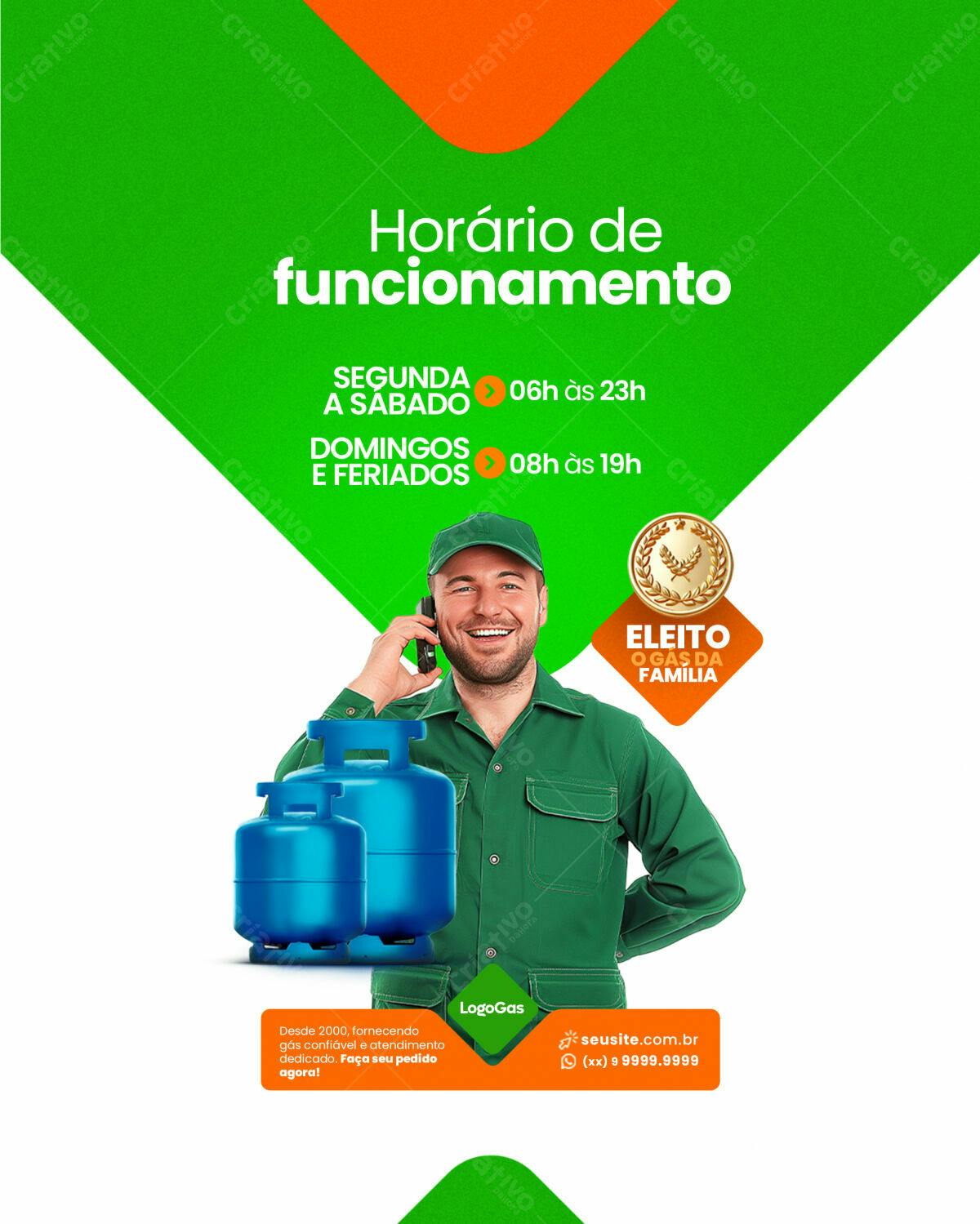 Flyer para Empresa de Gás PSD Editável