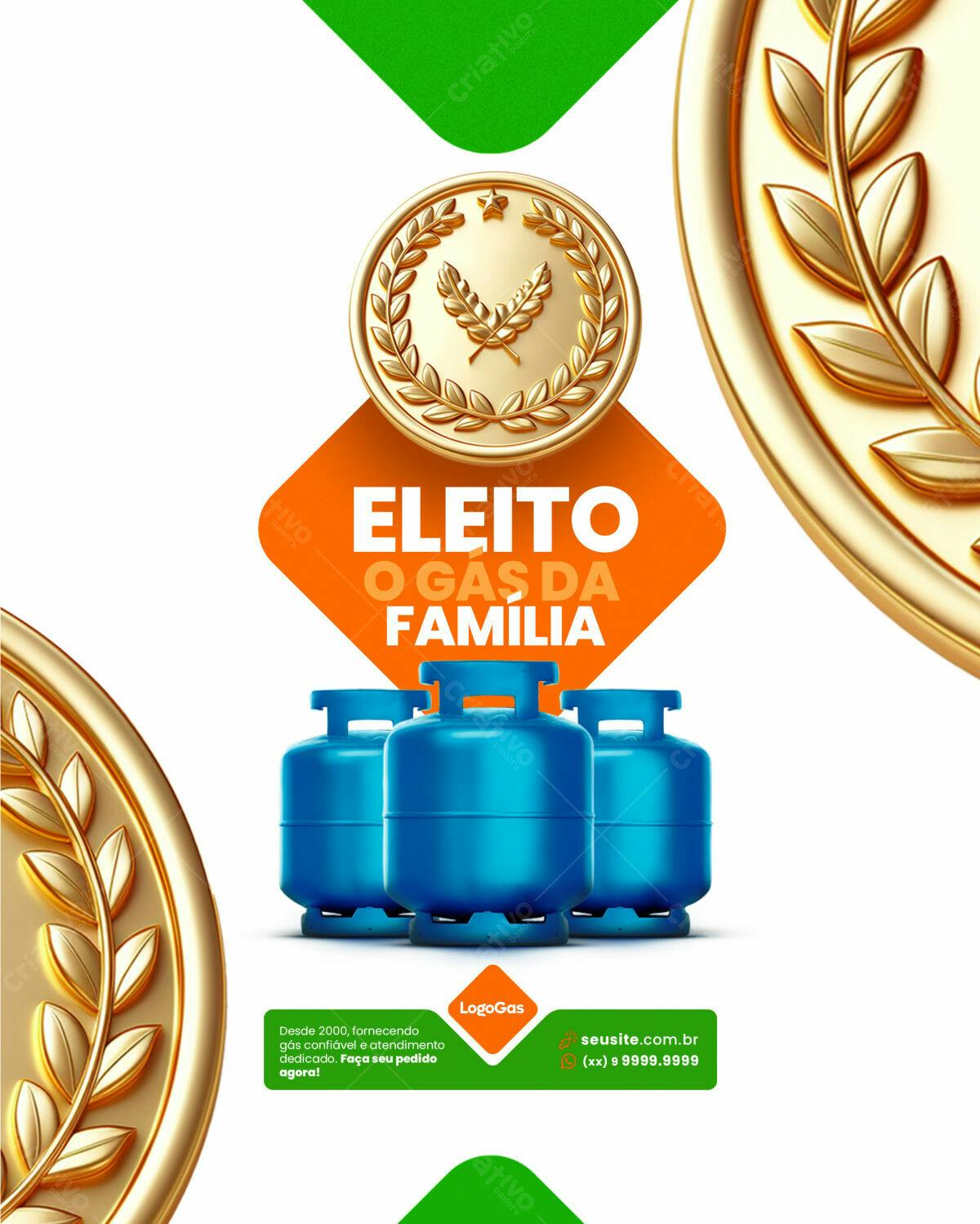 Flyer para Campanha de Gás PSD Editável