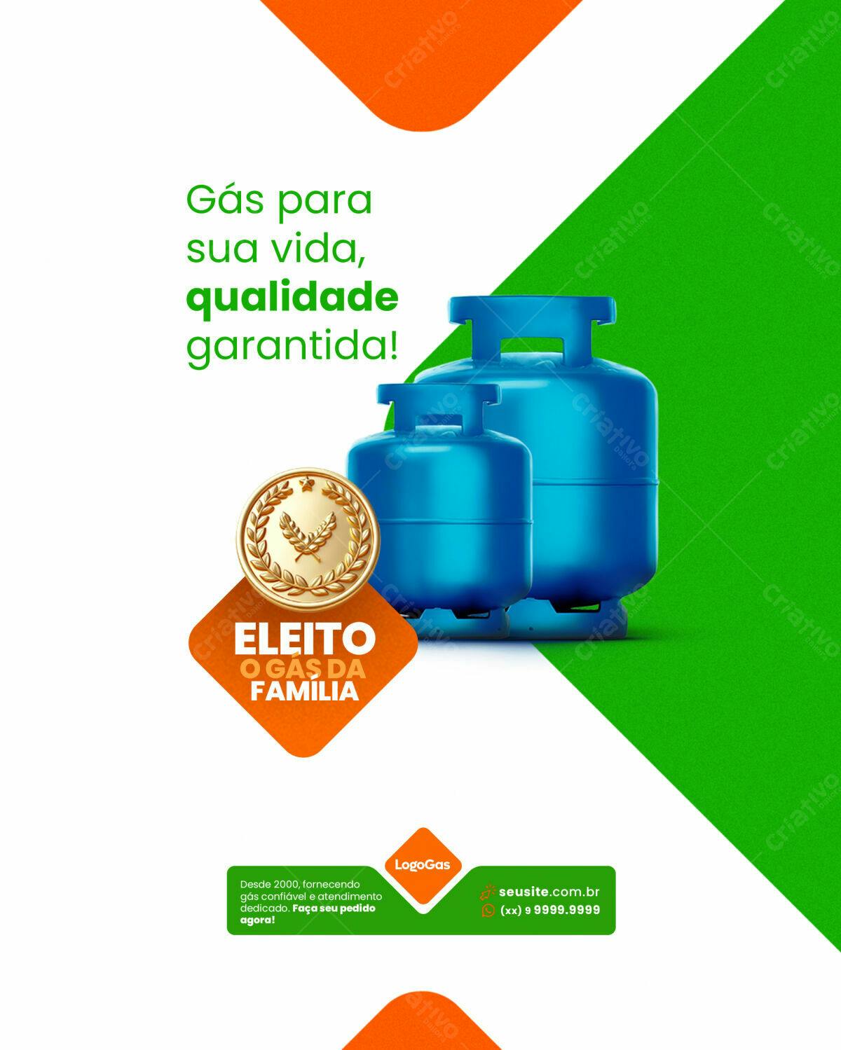 Flyer para Campanha de Gás PSD Editável