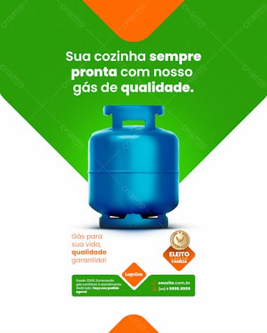 Social media distribuidor de gás sua cozinha sempre pronta