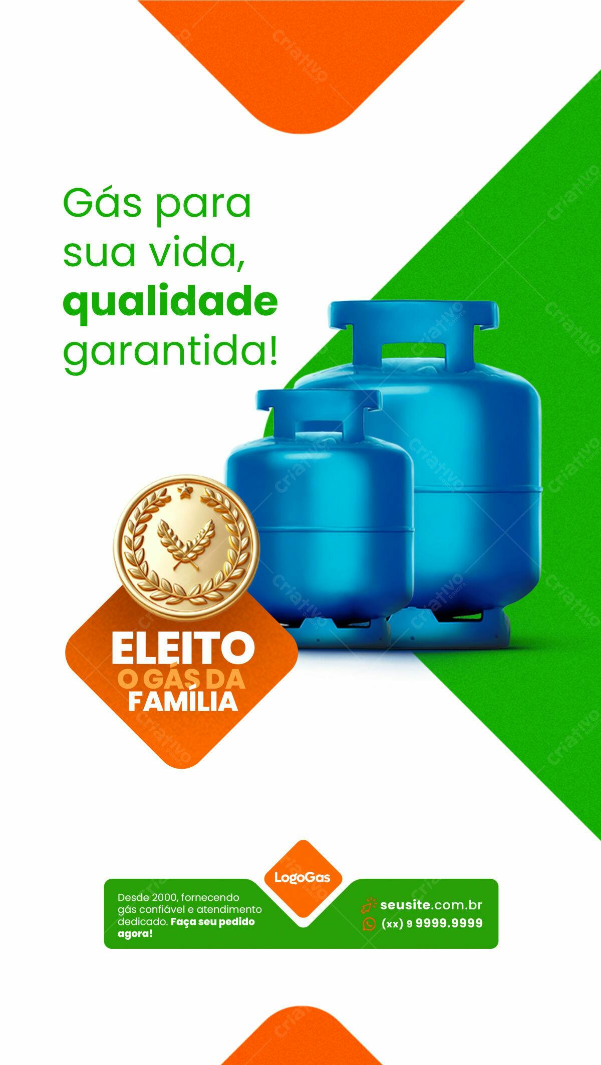 Flyer para Empresa de Gás PSD Editável