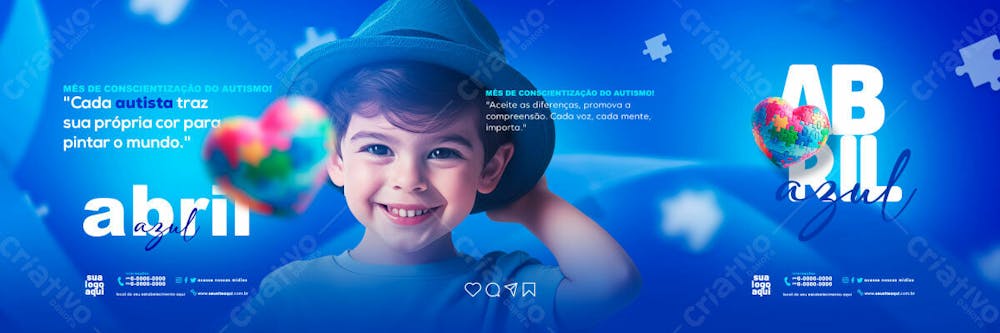 Abril Azul Conscientização Do Autismo Carrossel