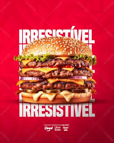 Burguer irresistível psd