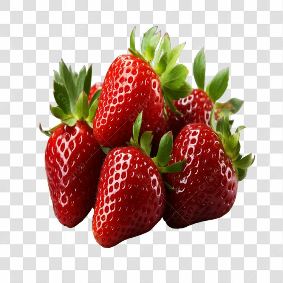 Icone Morangos Vermelhos PNG com fundo transparente