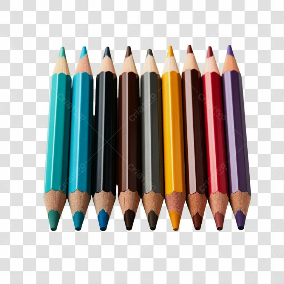 Icones de Lápis coloridos PNG com fundo transparente