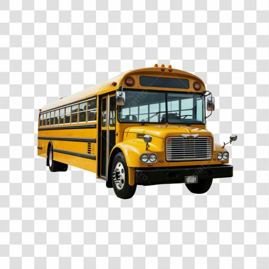 Ilustração Ônibus Escolar PNG com fundo transparente