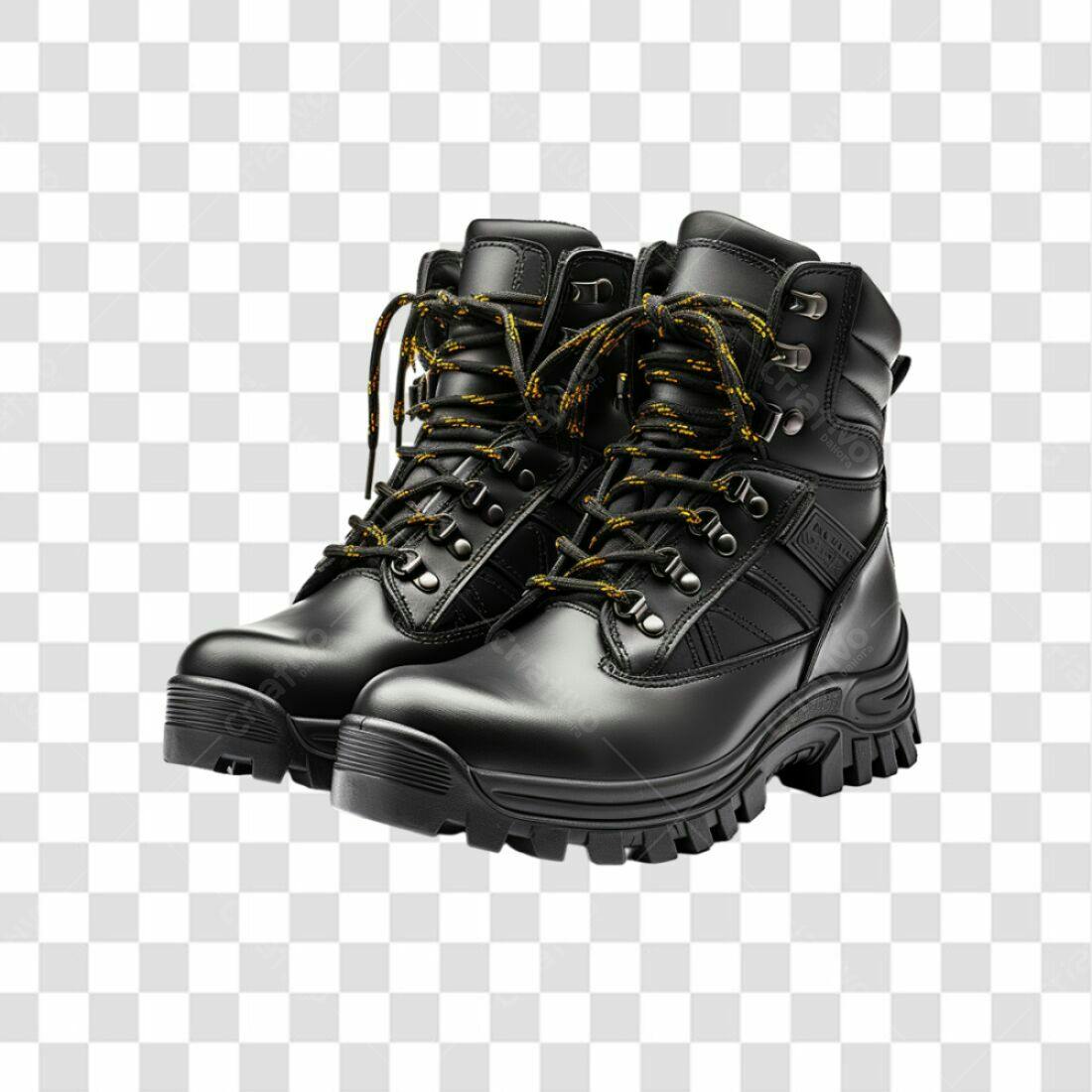 Icone Botas de Segurança Preta PNG com fundo transparente