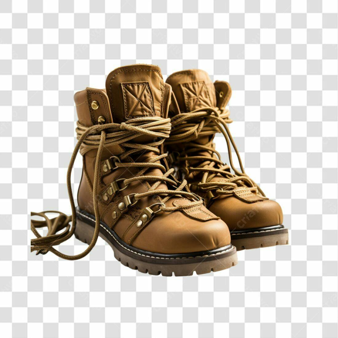 Icone Botas de Couro Marrom PNG com fundo transparente