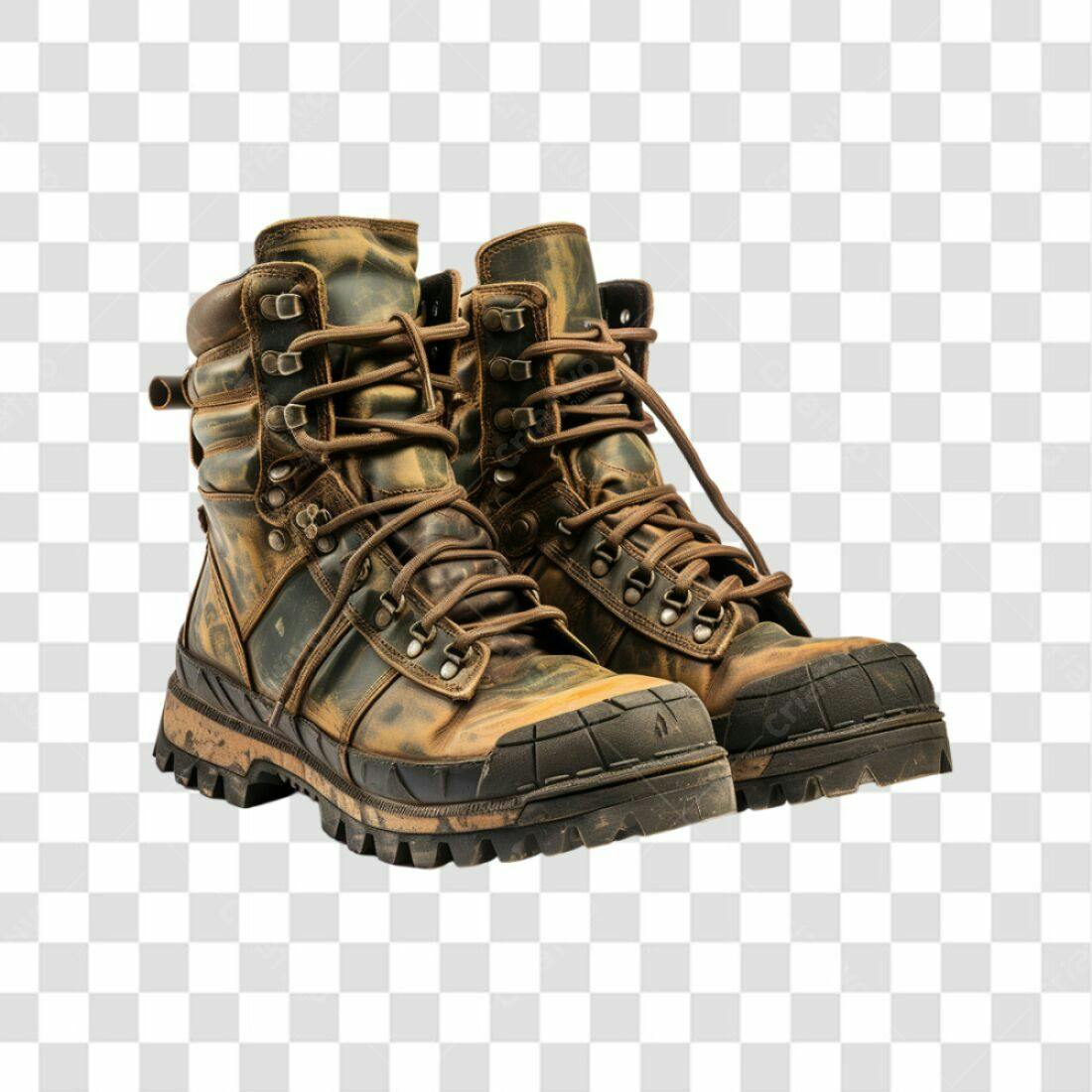 Icone Botas Marrons Aventura PNG com fundo transparente