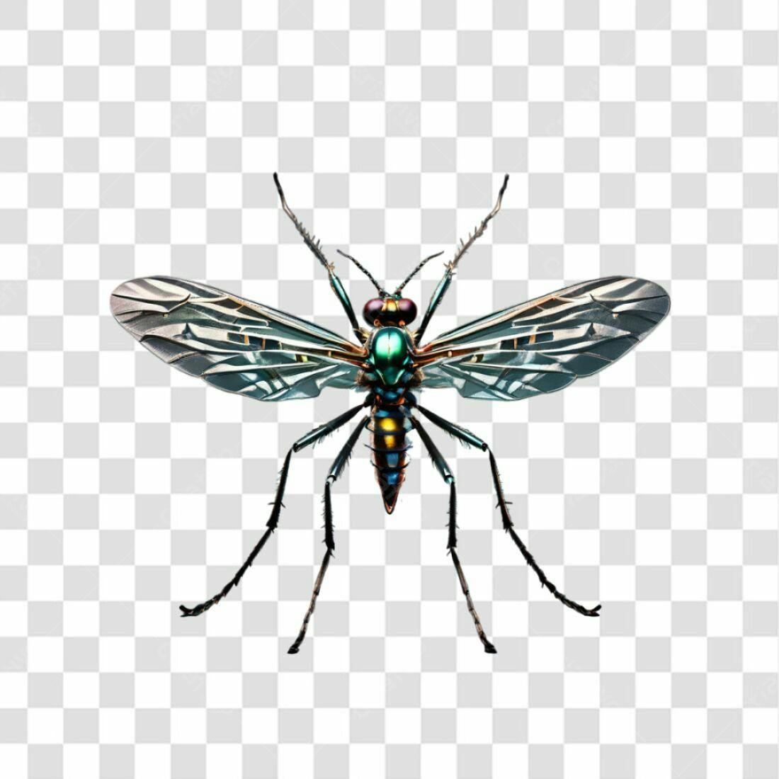 Icone Inseto Verde e Azul PNG com fundo transparente