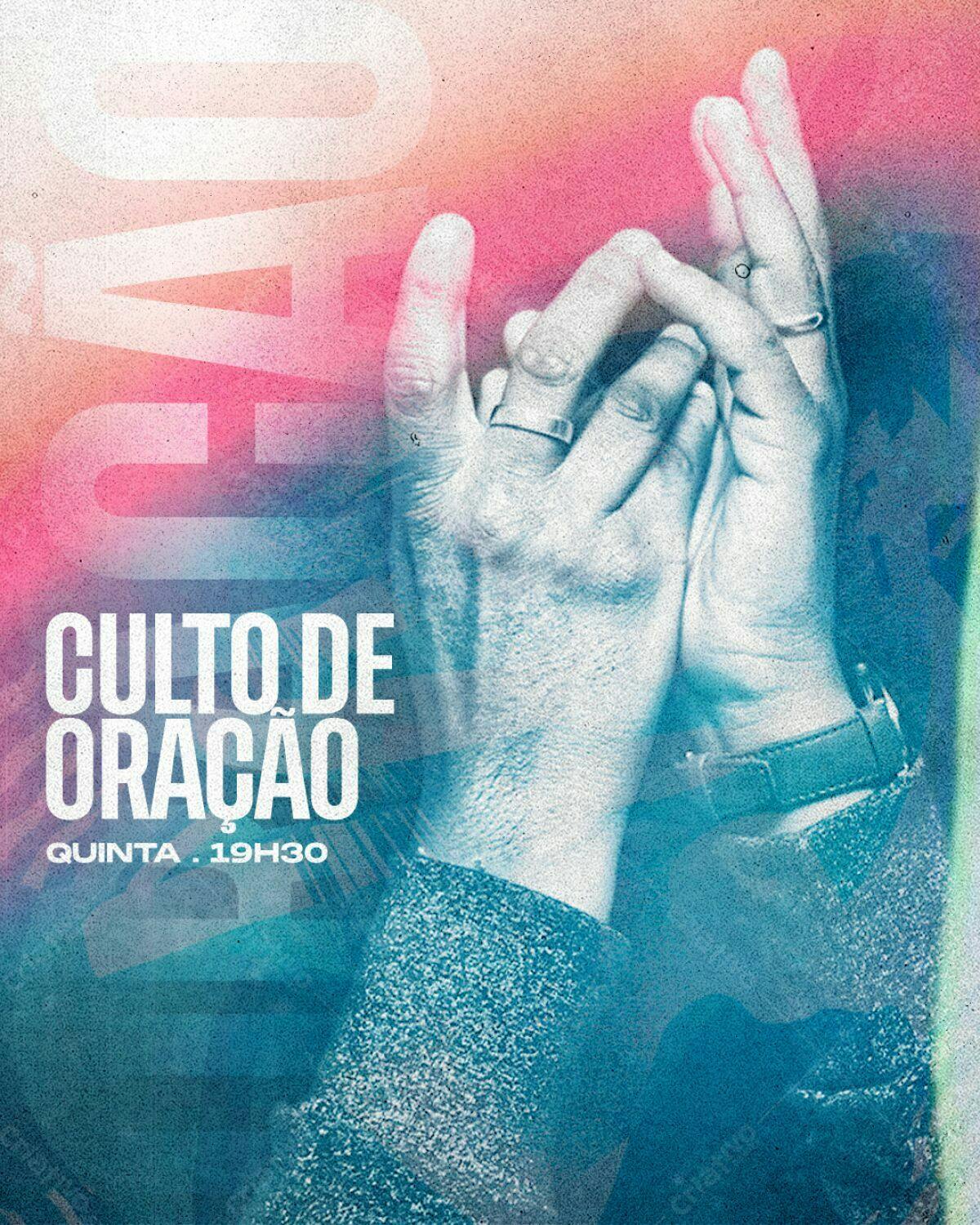 Flyer para Culto de Oração PSD Editável