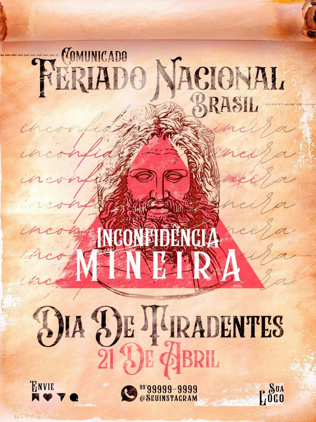 Flyer Dia de Tiradentes PSD Editável
