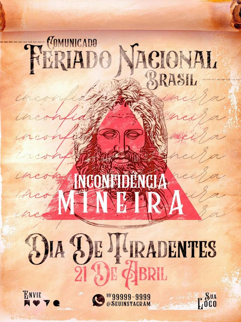 Social Mídia Flyer 21 De Abril Dia De Tiradentes