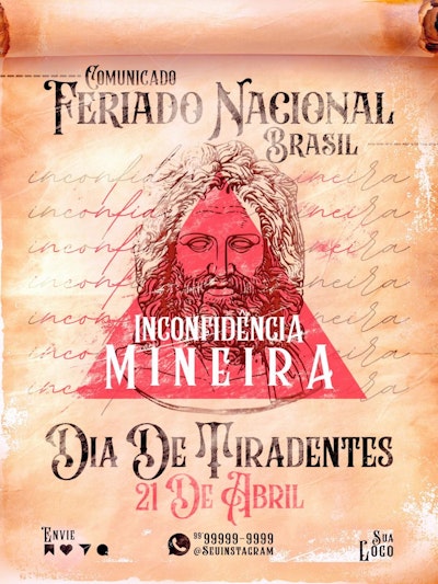 Flyer Dia de Tiradentes PSD Editável