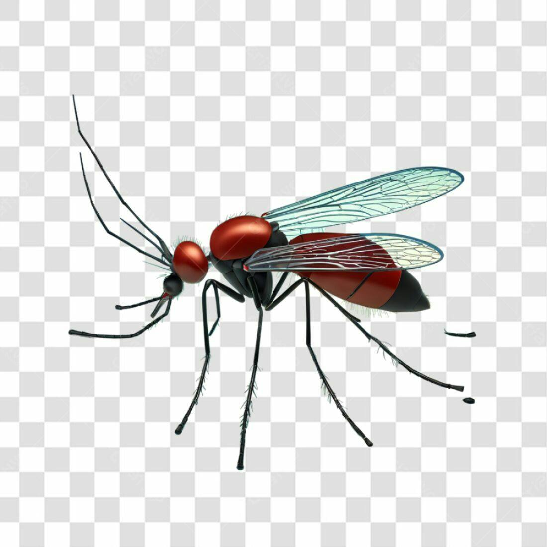 Icone Mosquito Vermelho PNG com fundo transparente