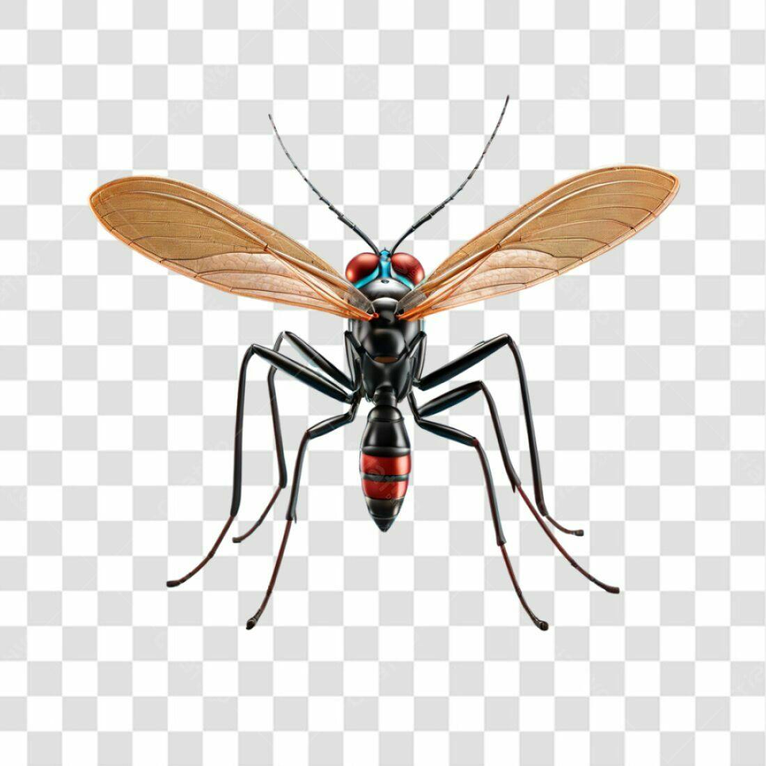 Icone Inseto Preto Vermelho PNG com fundo transparente