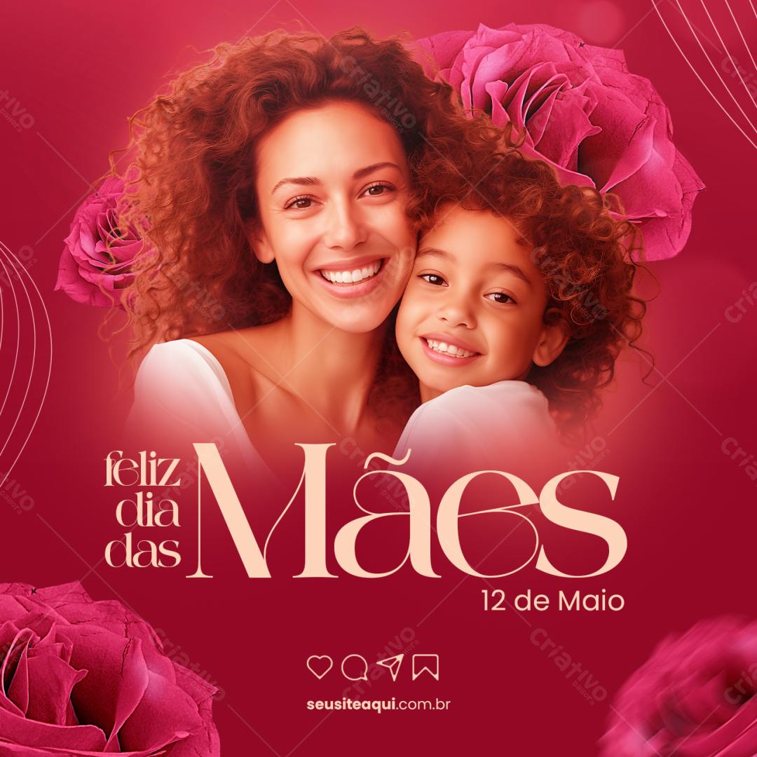 Postagem Dia das Mães PSD Editável